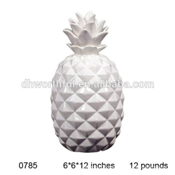 White ceramic pineapples wholesale